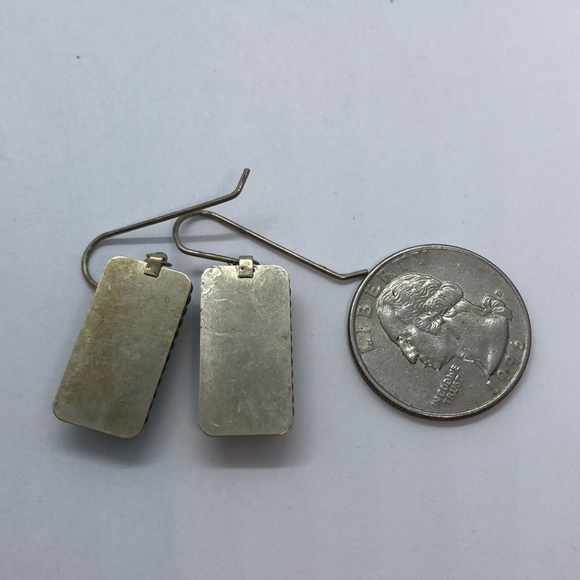 VTG Green Jasper Earrings - Picture 3 of 3